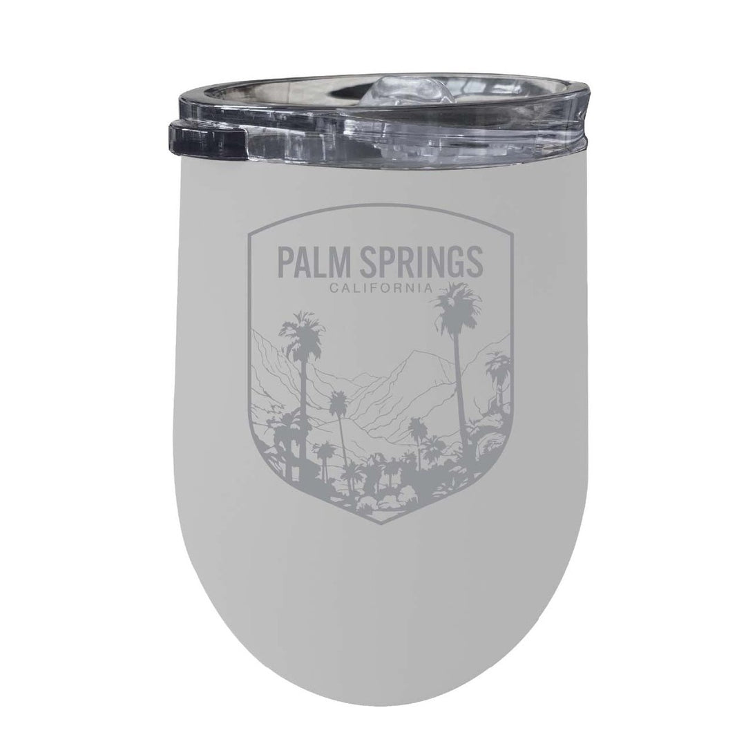 Palm Springs Califronia Souvenir 12 oz Engraved Insulated Wine Stainless Steel Tumbler Image 1