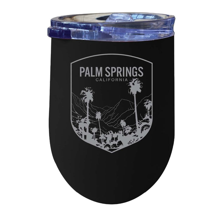 Palm Springs Califronia Souvenir 12 oz Engraved Insulated Wine Stainless Steel Tumbler Image 1