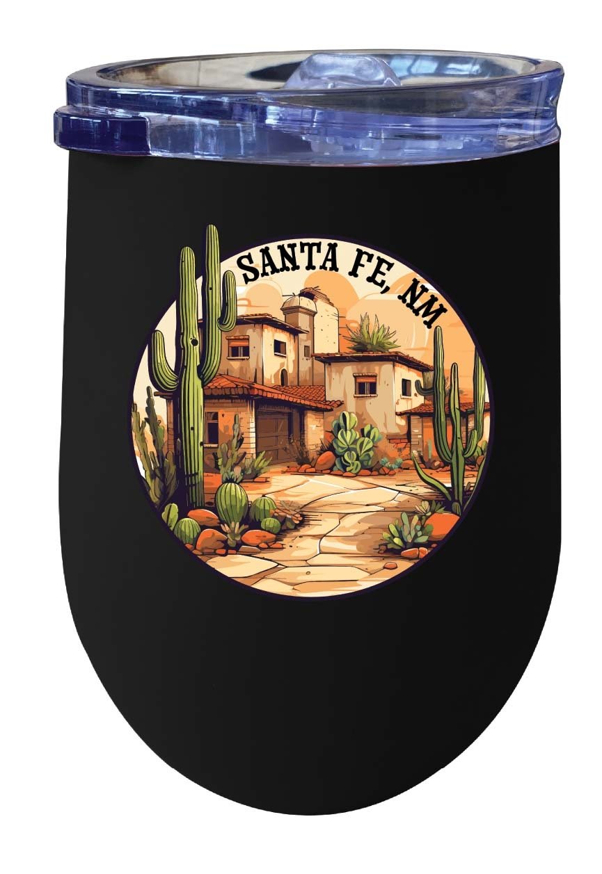 Santa Fe Mexico Design D Souvenir 12 oz Insulated Wine Stainless Steel Tumbler Image 2