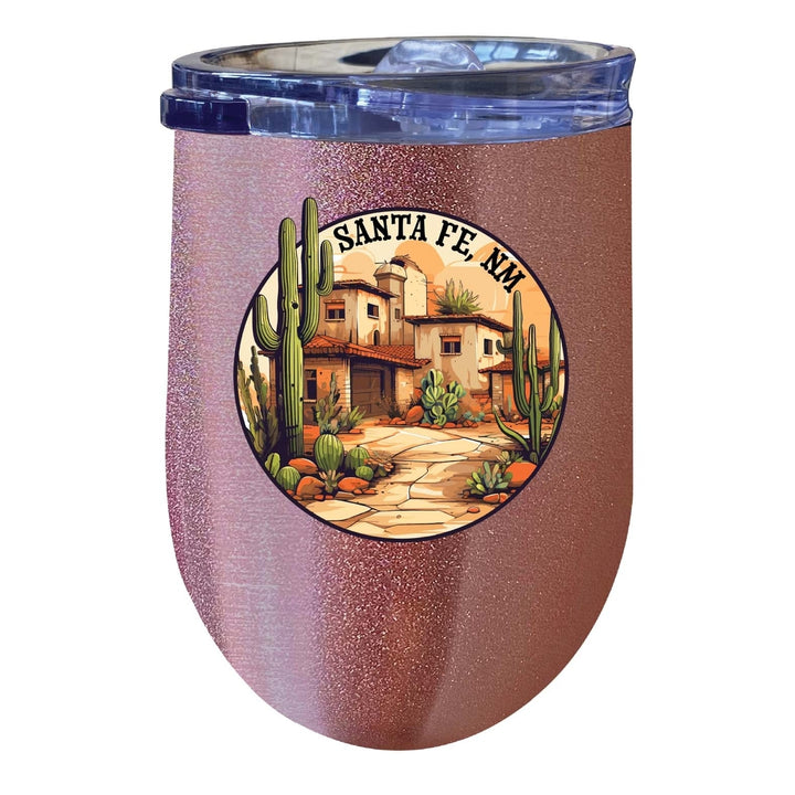 Santa Fe Mexico Design D Souvenir 12 oz Insulated Wine Stainless Steel Tumbler Image 5