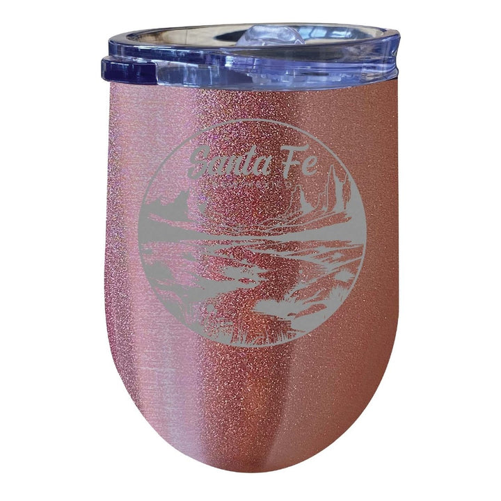 Santa Fe Mexico Souvenir 12 oz Engraved Insulated Wine Stainless Steel Tumbler Image 1