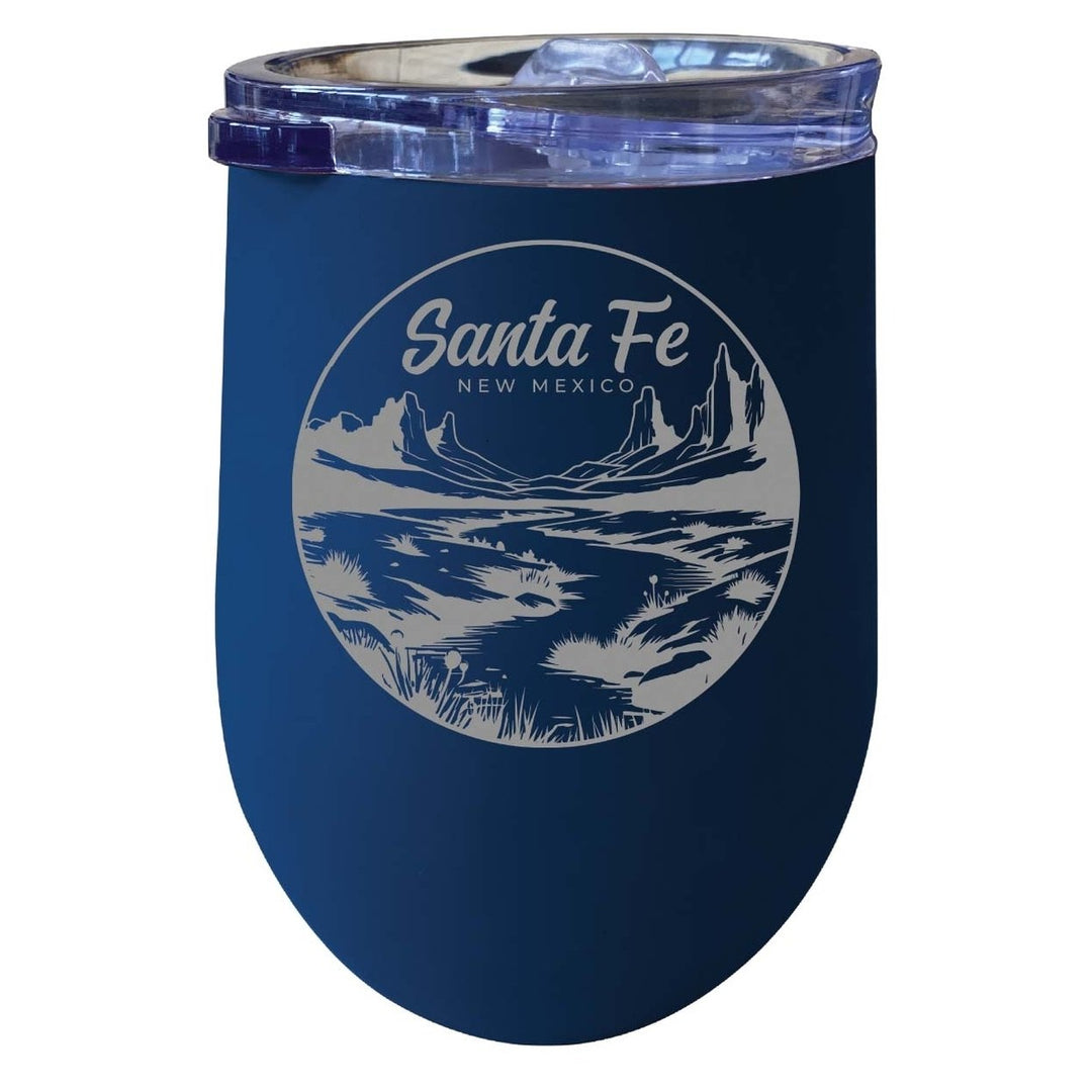 Santa Fe Mexico Souvenir 12 oz Engraved Insulated Wine Stainless Steel Tumbler Image 5