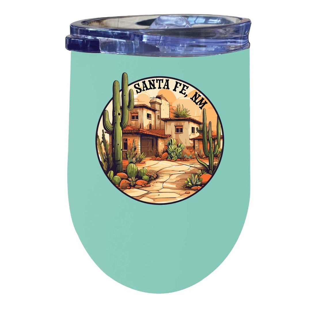 Santa Fe Mexico Design D Souvenir 12 oz Insulated Wine Stainless Steel Tumbler Image 8