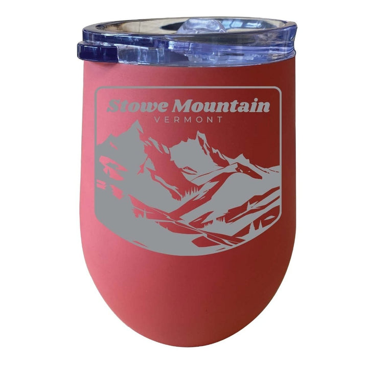 Stowe Mountain Vermont Souvenir 12 oz Engraved Insulated Wine Stainless Steel Tumbler Image 6