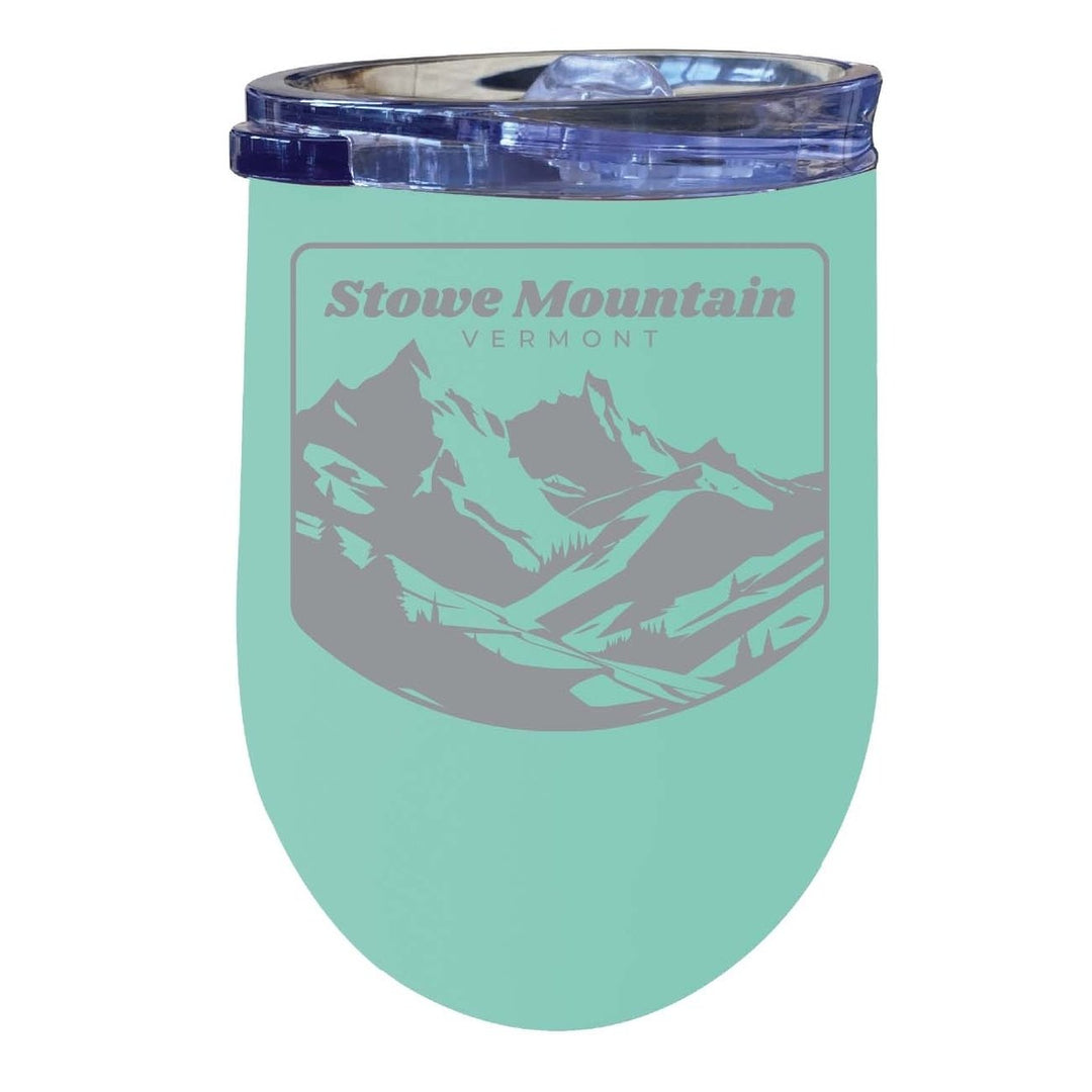 Stowe Mountain Vermont Souvenir 12 oz Engraved Insulated Wine Stainless Steel Tumbler Image 1