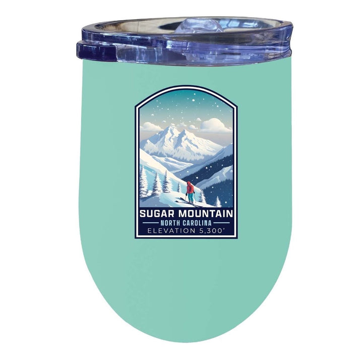 Sugar Mountain North Carolina Design B Souvenir 12 oz Insulated Wine Stainless Steel Tumbler Image 3