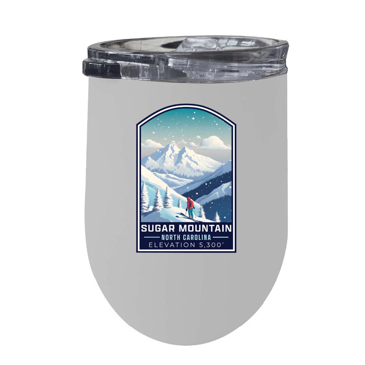 Sugar Mountain North Carolina Design B Souvenir 12 oz Insulated Wine Stainless Steel Tumbler Image 4