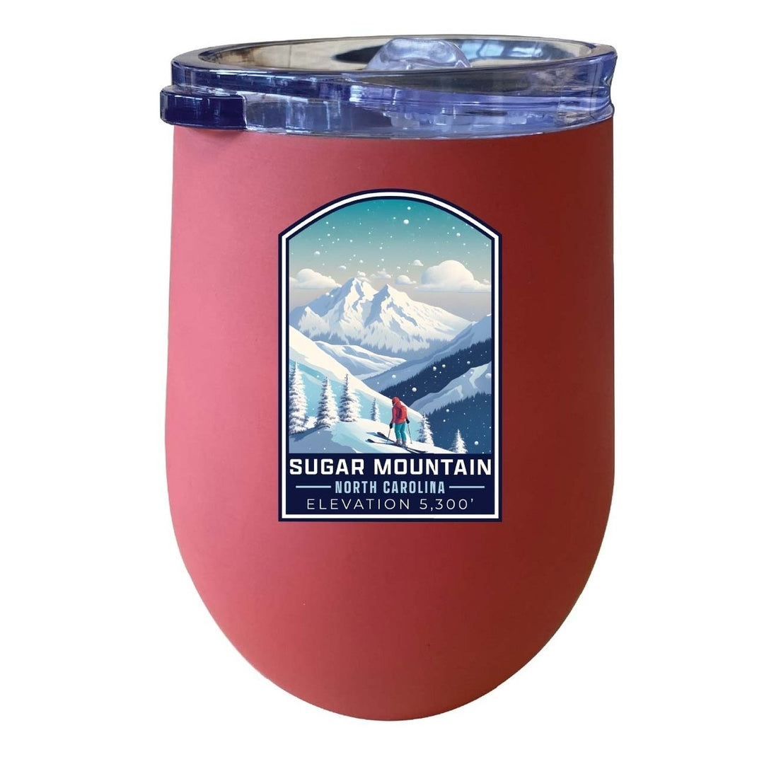 Sugar Mountain North Carolina Design B Souvenir 12 oz Insulated Wine Stainless Steel Tumbler Image 5