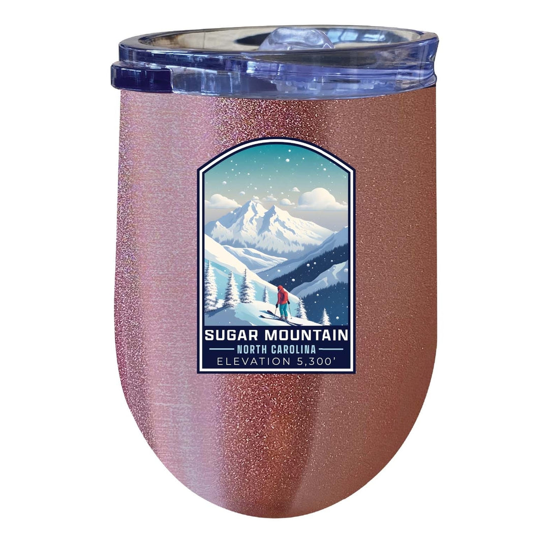 Sugar Mountain North Carolina Design B Souvenir 12 oz Insulated Wine Stainless Steel Tumbler Image 6