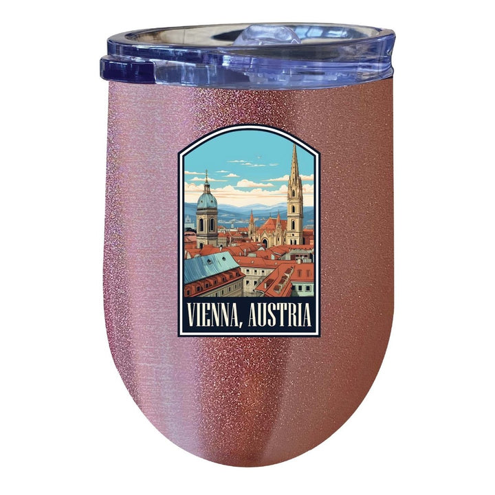 Vienna Austria Design B Souvenir 12 oz Insulated Wine Stainless Steel Tumbler Image 1