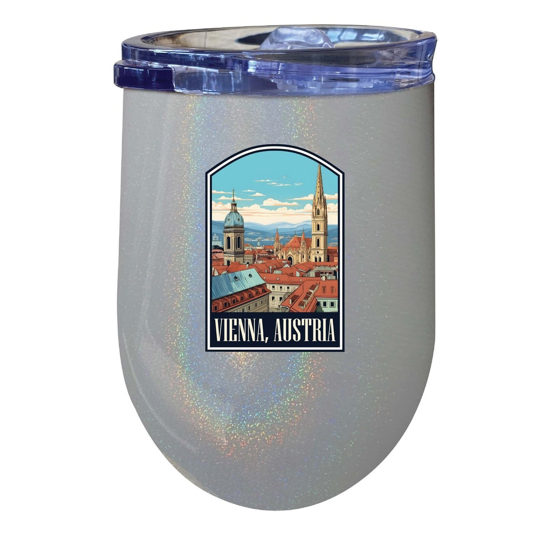 Vienna Austria Design B Souvenir 12 oz Insulated Wine Stainless Steel Tumbler Image 1