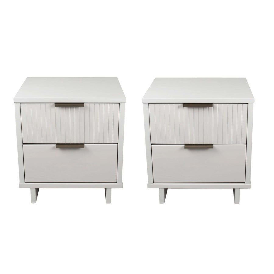 Granville Modern Solid Wood Nightstand with 2 Drawer - Set of 2 Image 1