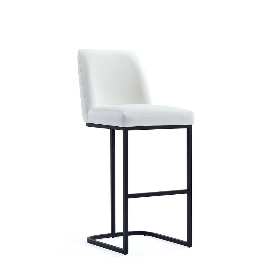 Serena Modern Leatherette Barstool Upholstered Metal Base Kitchen Counter Seat Image 1