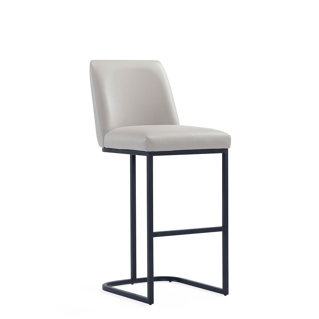 Serena Modern Leatherette Barstool Upholstered Metal Base Kitchen Counter Seat Image 5