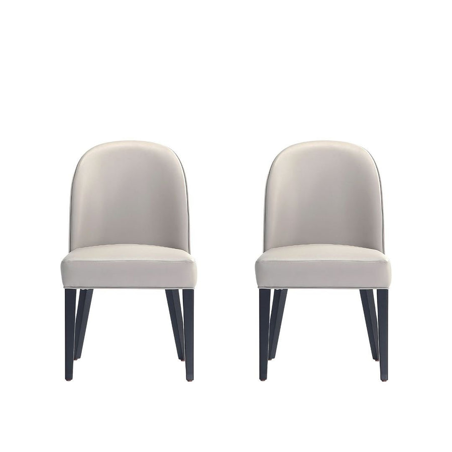 Hillman Velvet Upholstered Dining Chair Set of 2 Leatherette Beech Wood Legs Image 1