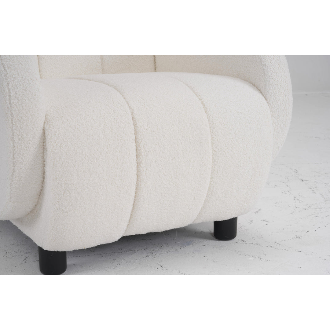 Modern Teddy Velvet Armchair Single Sofa Lounge Chair for Living Room Office Image 12