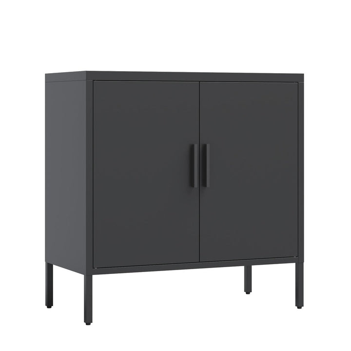 Metal Storage Cabinet with 2 Doors and 2 Adjustable Shelves, Lockable Garage Storage Cabinet, File Cabinet for Home Image 1