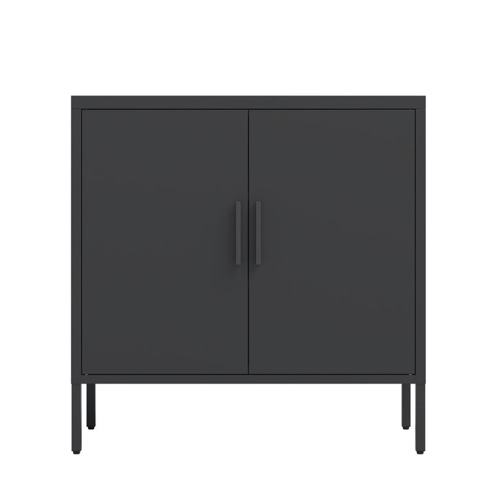 Metal Storage Cabinet with 2 Doors and 2 Adjustable Shelves, Lockable Garage Storage Cabinet, File Cabinet for Home Image 8