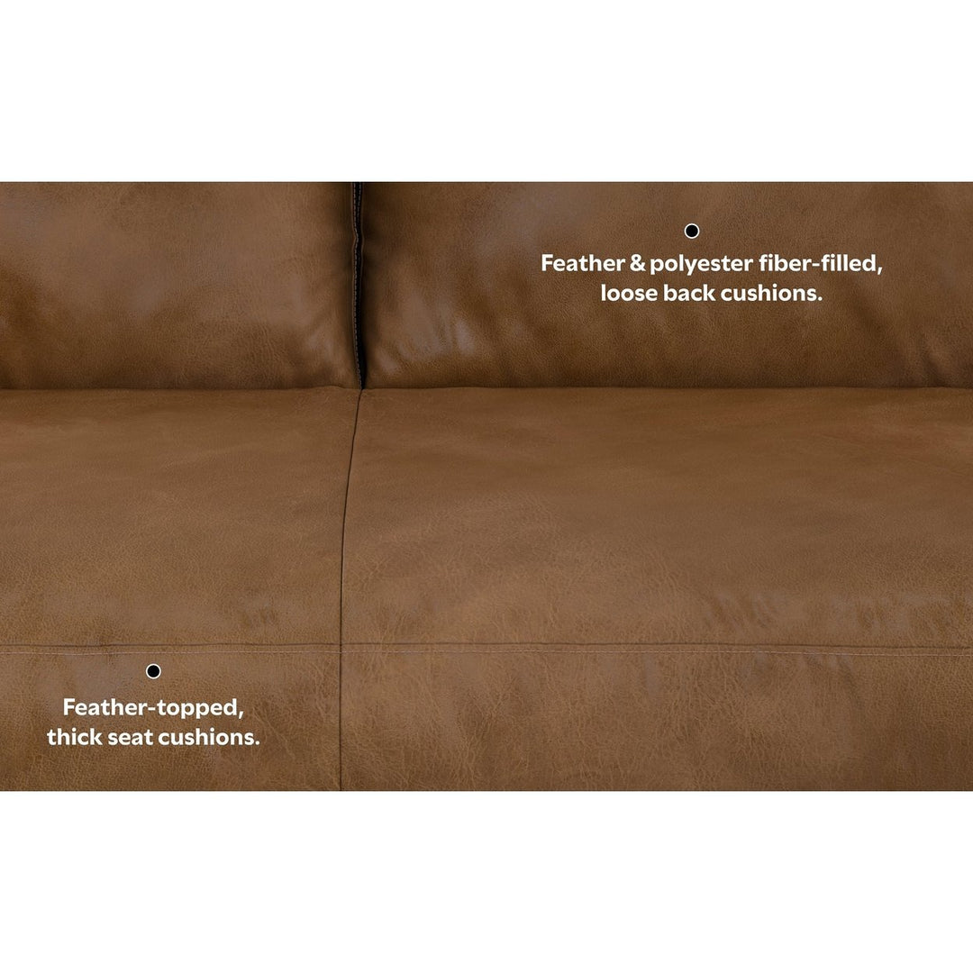 Morrison 72-inch Sofa in Genuine Leather Image 8