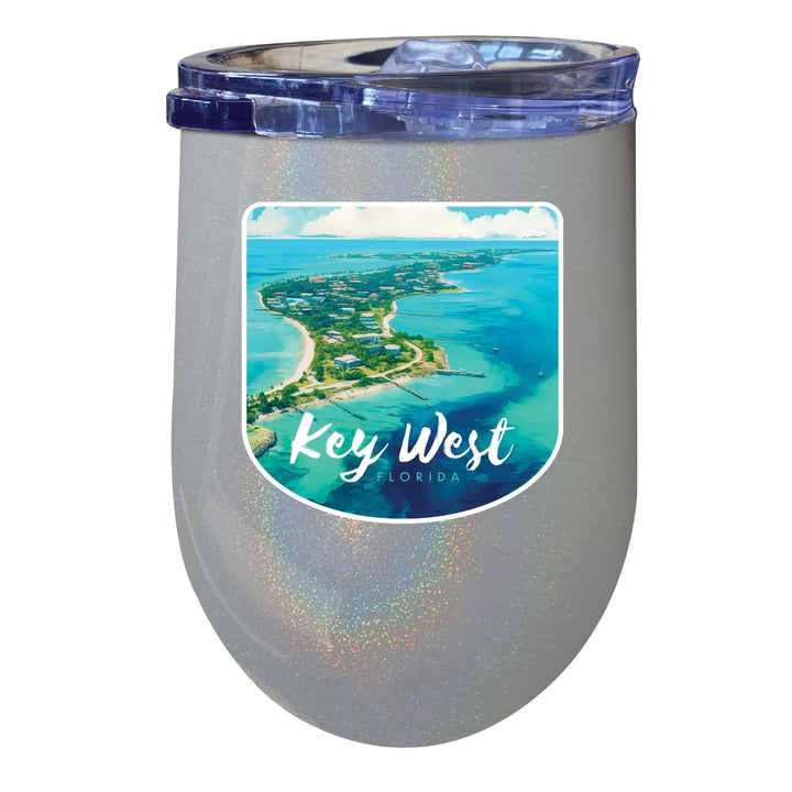 Key West Florida Design A Souvenir 12 oz Insulated Wine Stainless Steel Tumbler Image 4