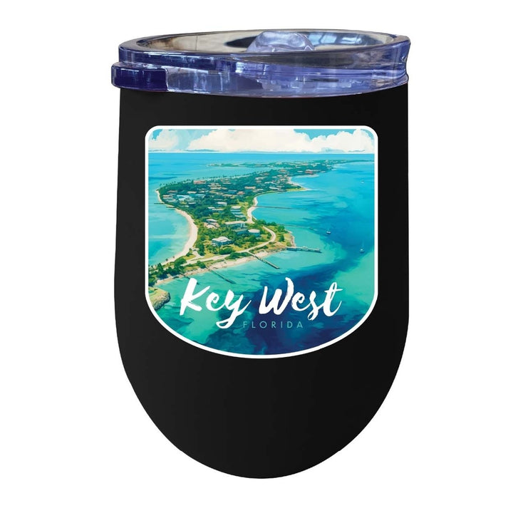 Key West Florida Design A Souvenir 12 oz Insulated Wine Stainless Steel Tumbler Image 7