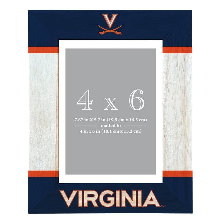 Virginia Cavaliers Wooden Photo Frame - Customizable 4 x 6 Inch - Elegant Matted Display for Memories Image 3