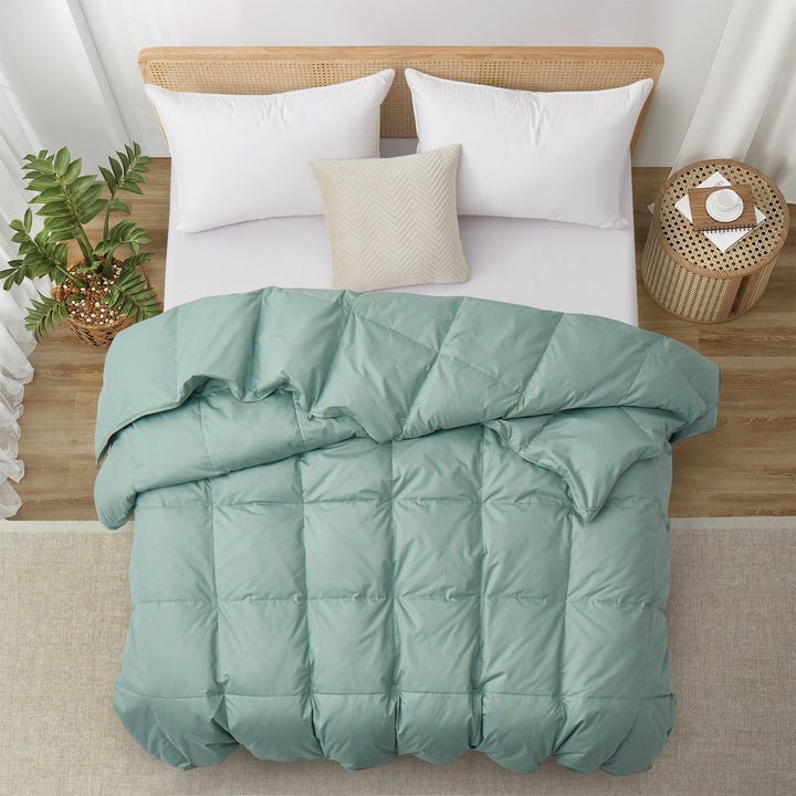 Organic Cotton Lightweight Down Feather Comforter Twin Full Queen King Summer Image 2