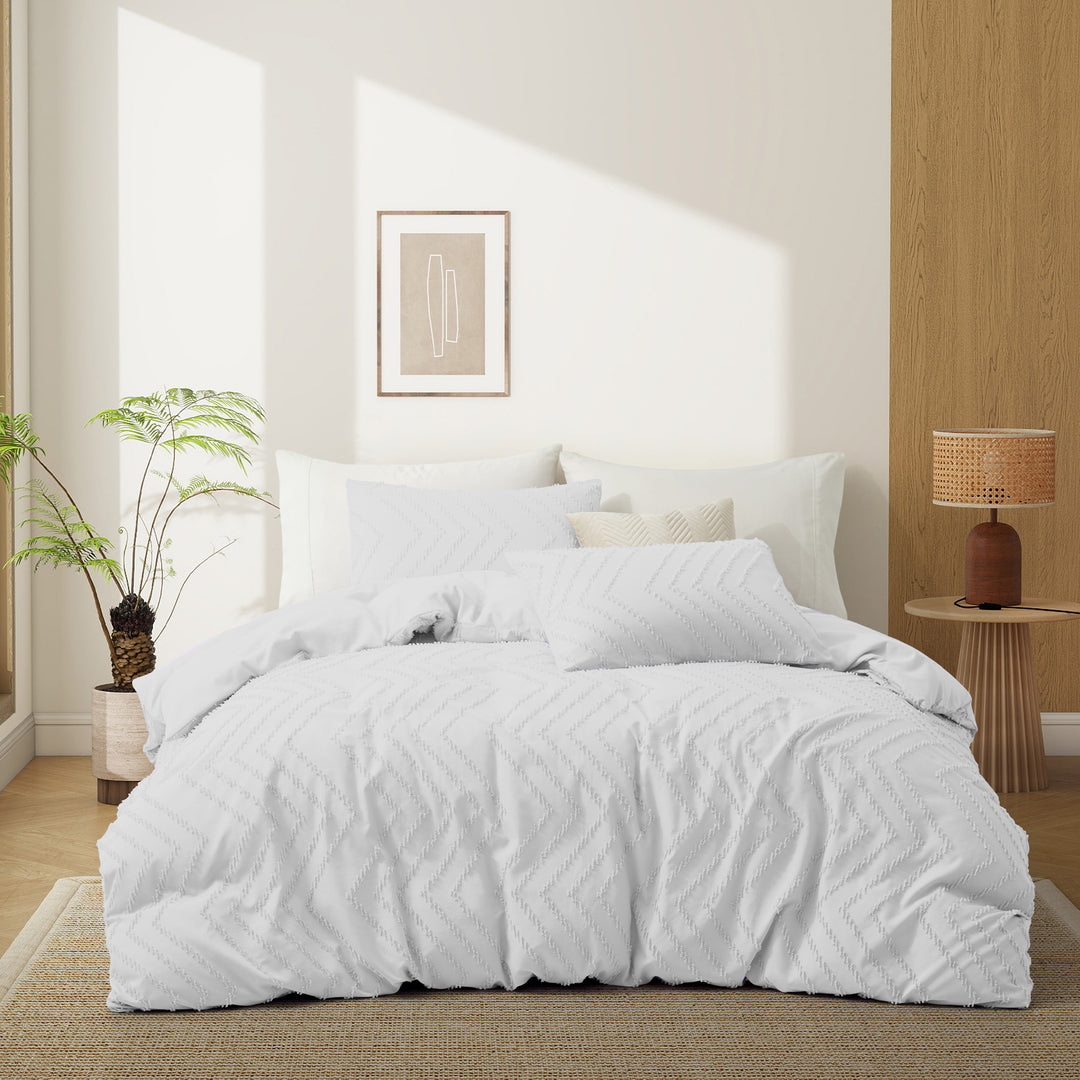 Ultra Soft Tufted Duvet Cover - 2 or 3 Pieces Image 1