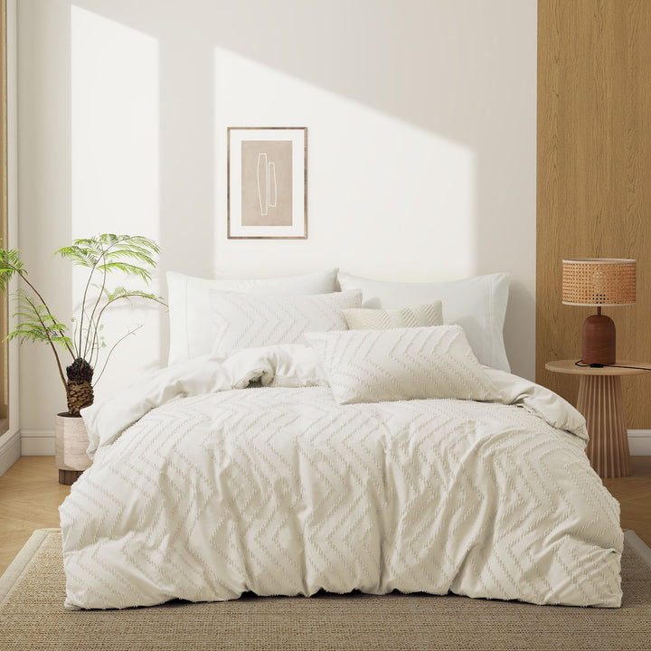 Ultra Soft Tufted Duvet Cover - 2 or 3 Pieces Image 1