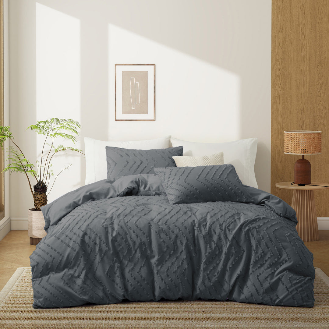 Ultra Soft Tufted Duvet Cover - 2 or 3 Pieces Image 3