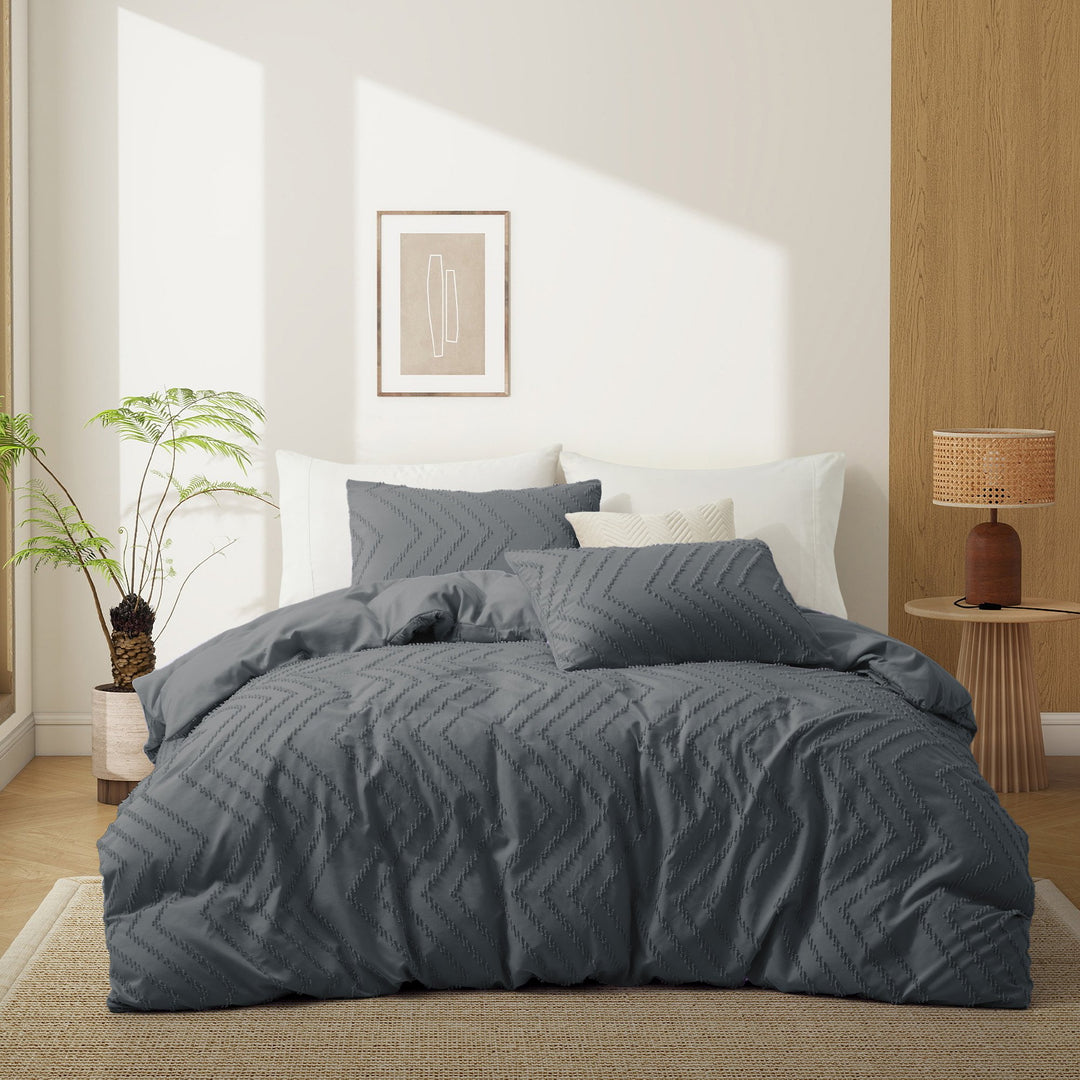 Ultra Soft Tufted Duvet Cover - 2 or 3 Pieces Image 1