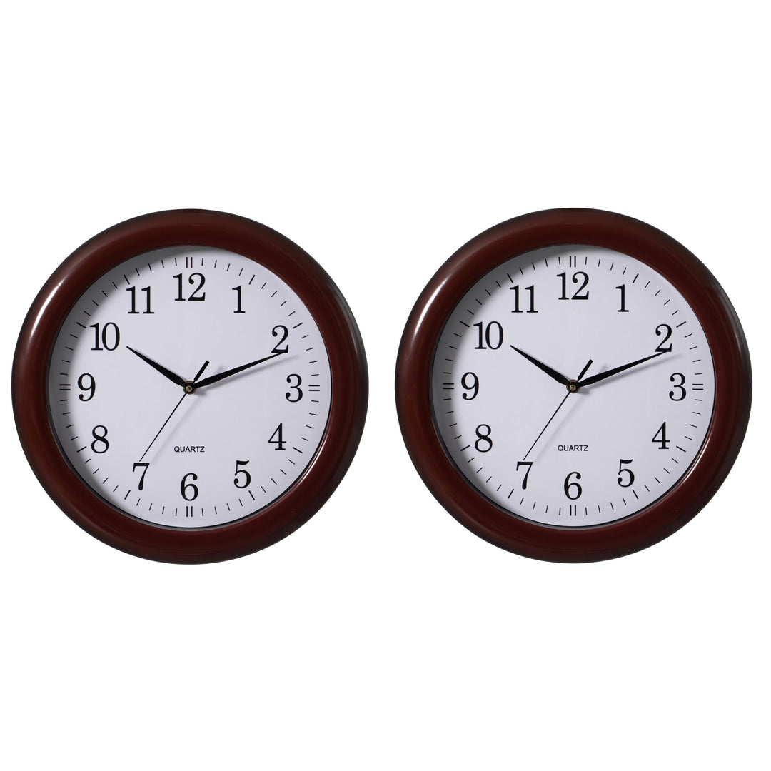 13.75 Inch Plastic Battery Operated Wall Clock Modern Design Office Image 7