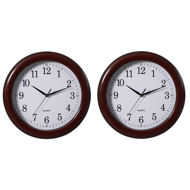 13.75 Inch Plastic Battery Operated Wall Clock Modern Design Office Image 7