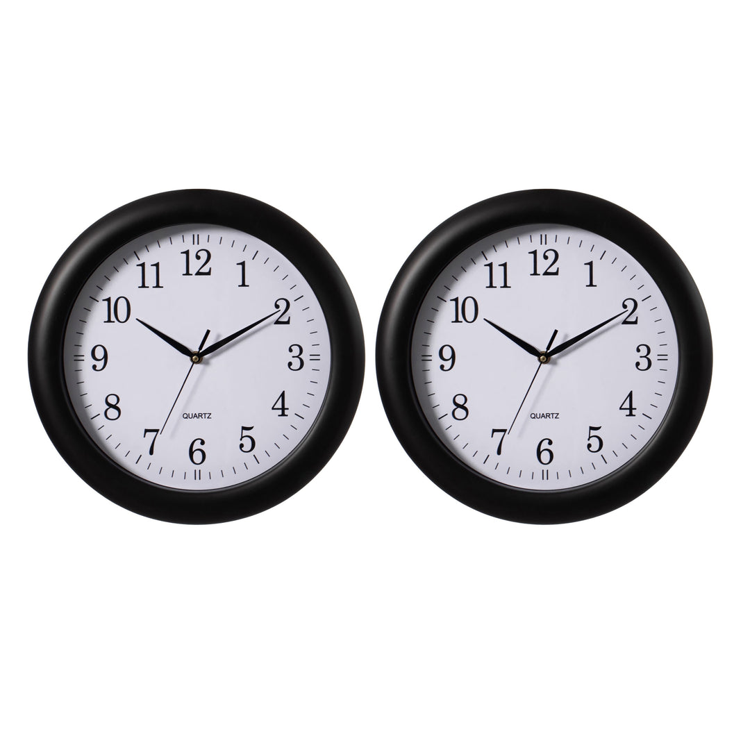 13.75 Inch Plastic Battery Operated Wall Clock Modern Design Office Image 8