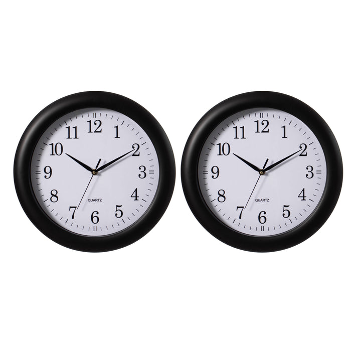 13.75 Inch Plastic Battery Operated Wall Clock Modern Design Office Image 8