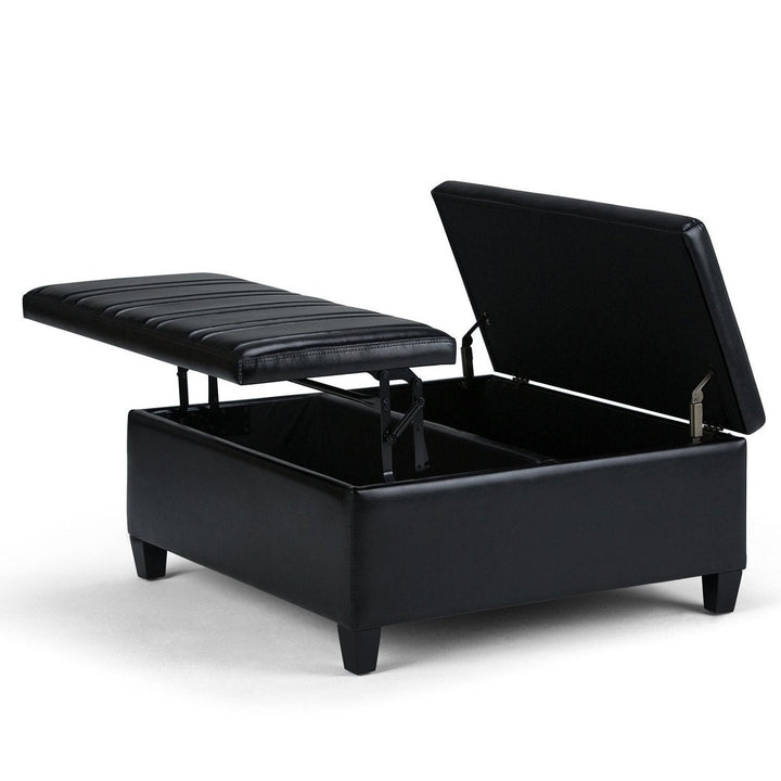 Ellis Table Ottoman in Vegan Leather Image 1