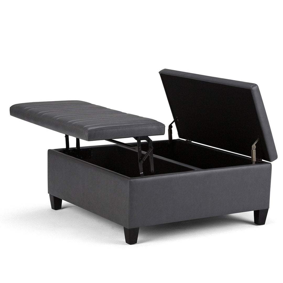 Ellis Table Ottoman in Vegan Leather Image 3