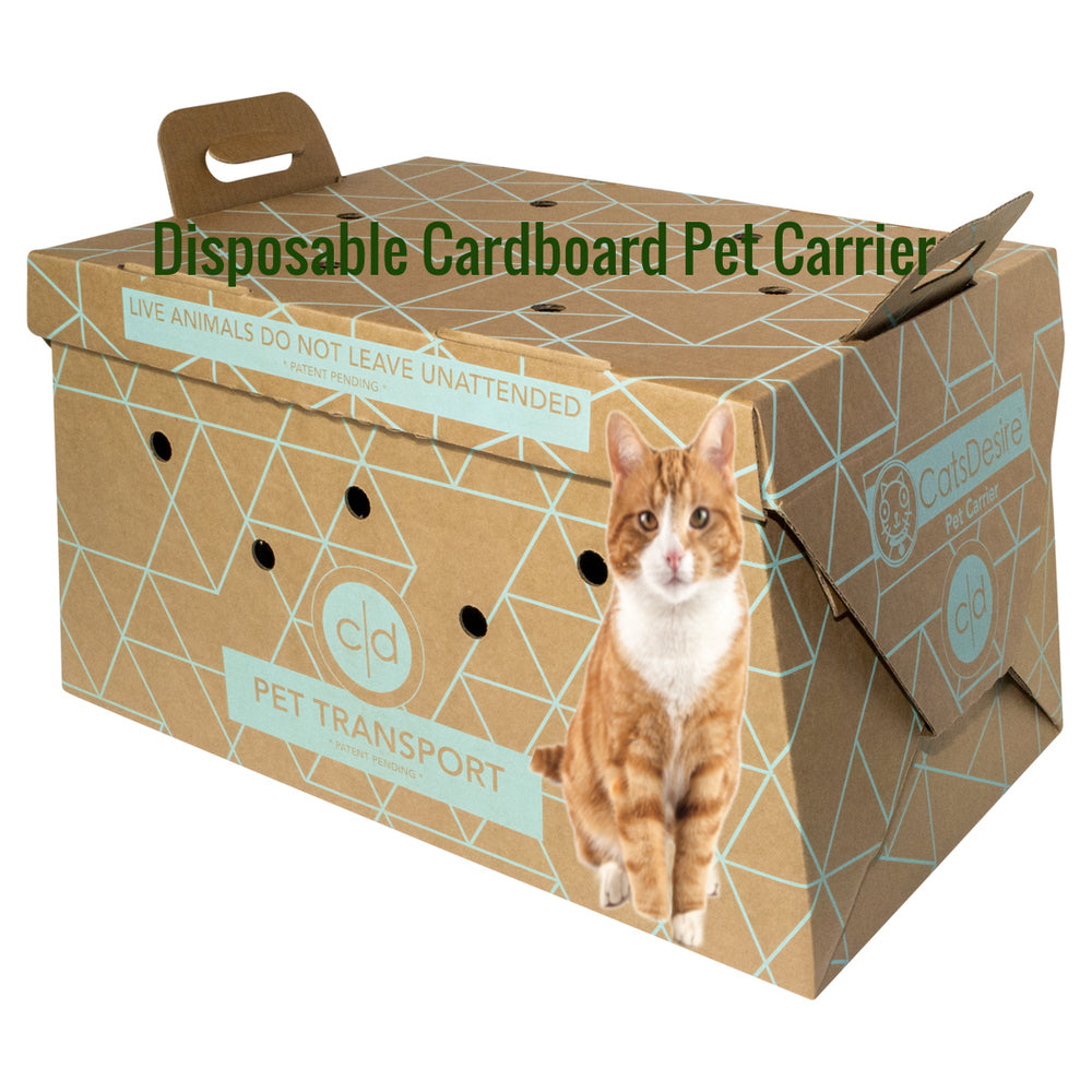 Cats Desire Large Disposable Pet Carrier for Dogs and Cats - 4 Sets Included Image 1