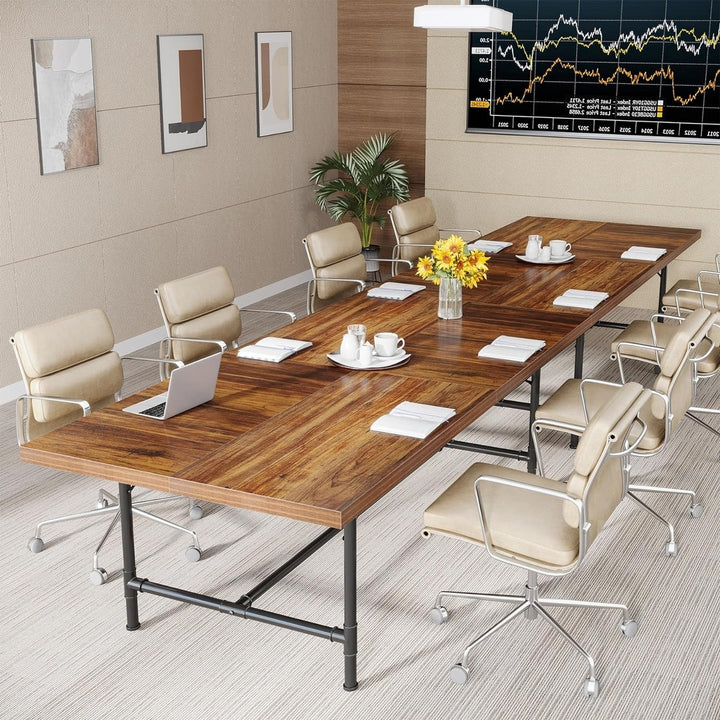 Tribesigns 6FT Rustic Conference Table Industrial Meeting Table 70.8" x 35.4" Image 4