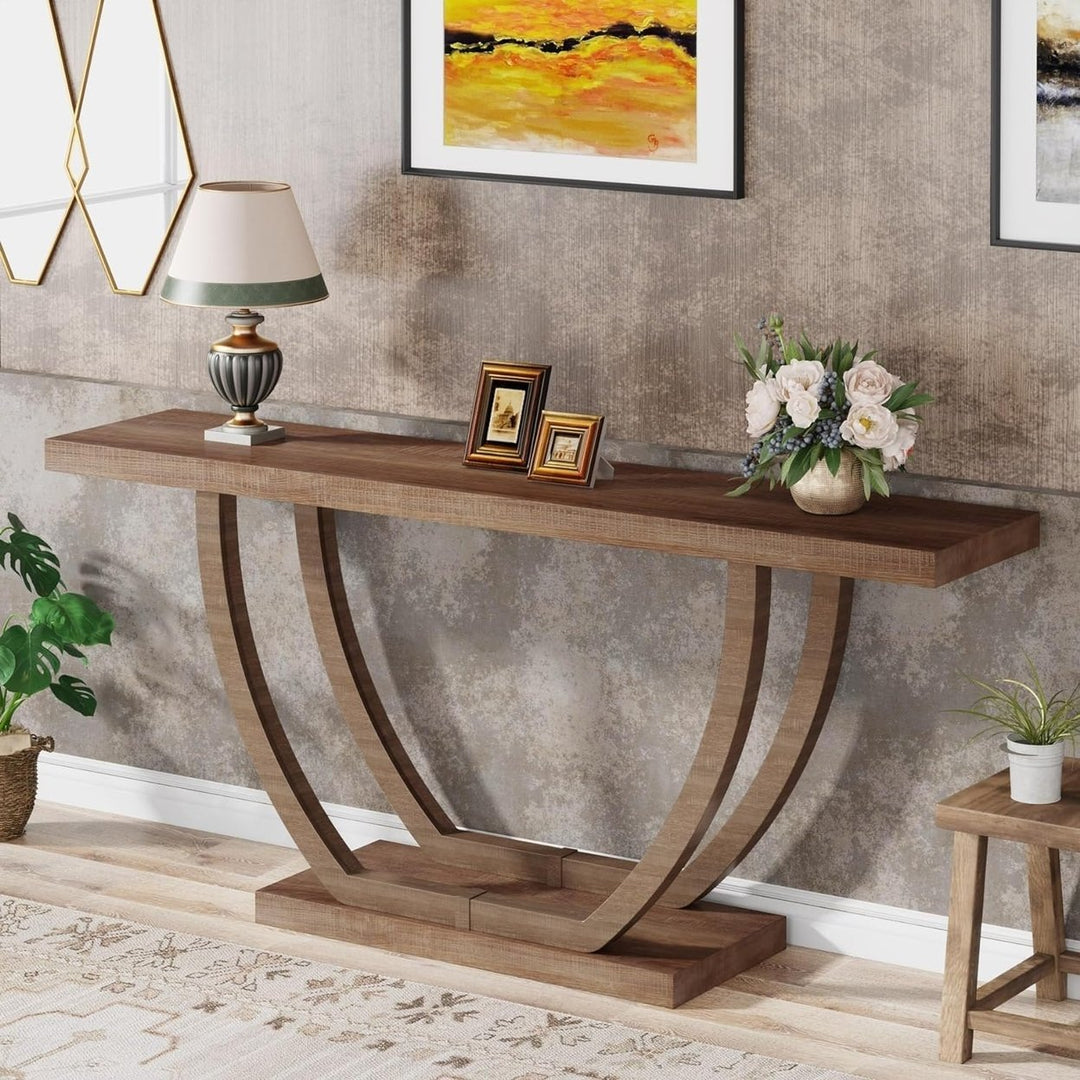 Tribesigns Console Entryway Table Farmhouse: 63 Inches Sturdy Wood Console Table for Entryway Image 5