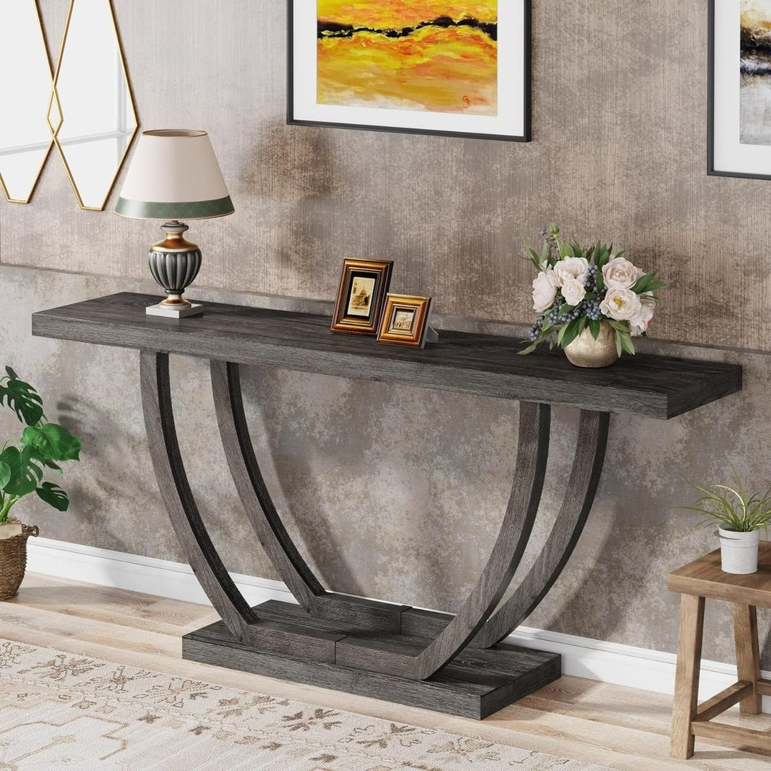 Tribesigns Console Entryway Table Farmhouse: 63 Inches Sturdy Wood Console Table for Entryway Image 10