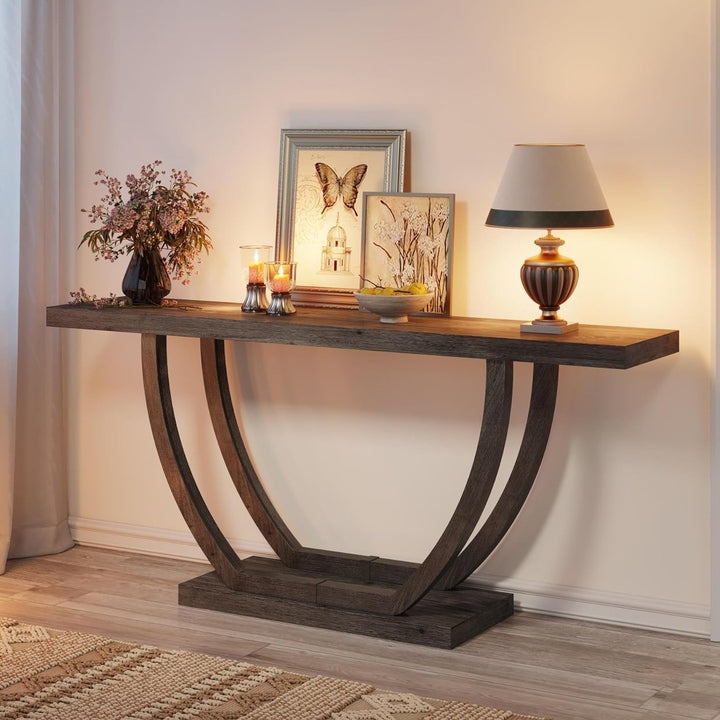 Tribesigns Console Entryway Table Farmhouse: 63 Inches Sturdy Wood Console Table for Entryway Image 12