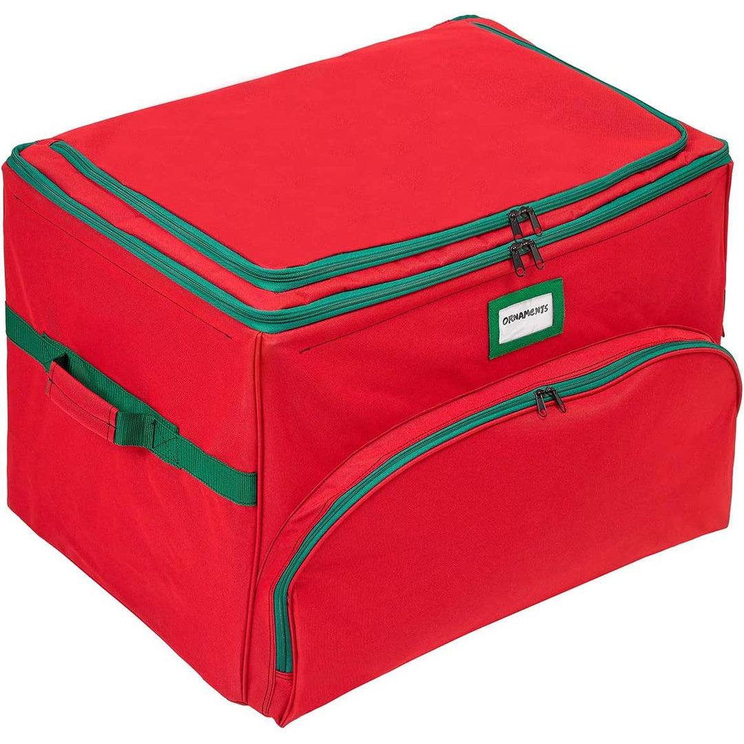 Christmas Ornament Storage Box - Holds Up to 72 Ornaments 4 x 4 Adjustable Compartments for Figurines, etc. - 600D/ Image 8