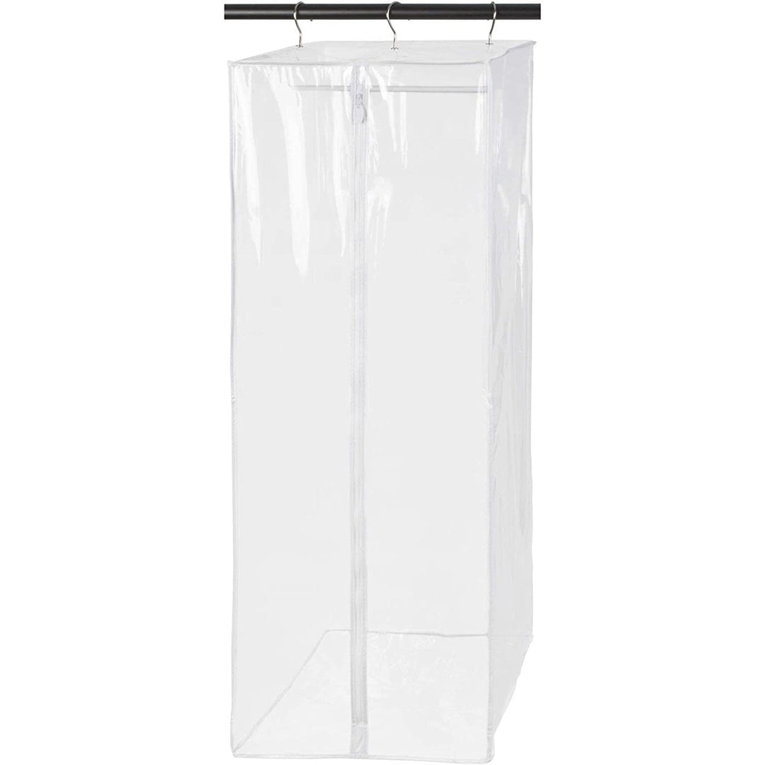 Garment Bag - Clear Hanging Closet Organizer - Durable Zippered Cover with Rod Protects Dresses, Suits, and Jackets from Image 5