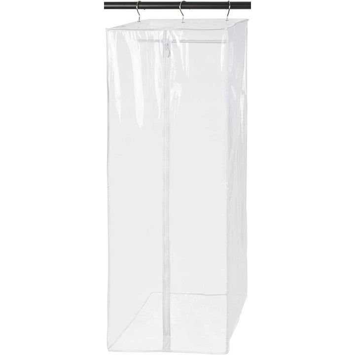 Garment Bag - Clear Hanging Closet Organizer - Durable Zippered Cover with Rod Protects Dresses, Suits, and Jackets from Image 5