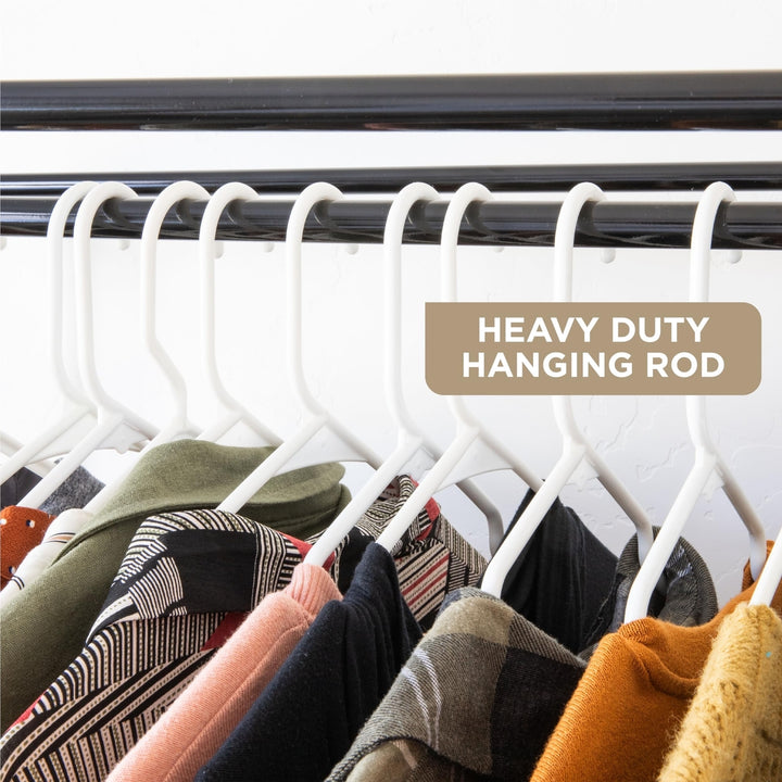 Portable Wardrobe Closet, Heavy Duty Hanging Rod with 50 Lb. Weight Capacity, Super Easy Assembly, No Tools Required Image 10