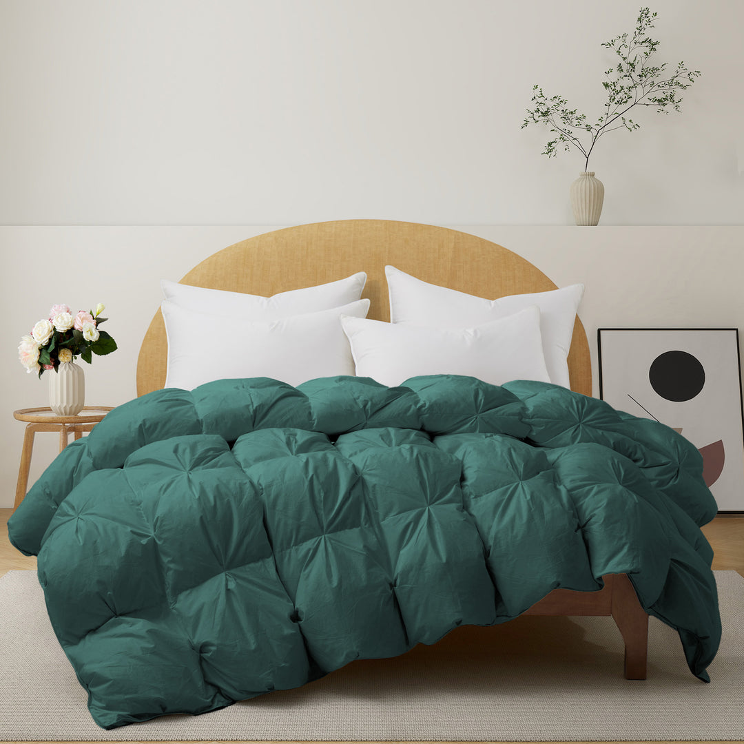 Goose Down Feather Comforter Duvet Insert - All Season Bedding Comforter with Corner Tabs - Fluffy Soft Goose Down Duvet Image 1