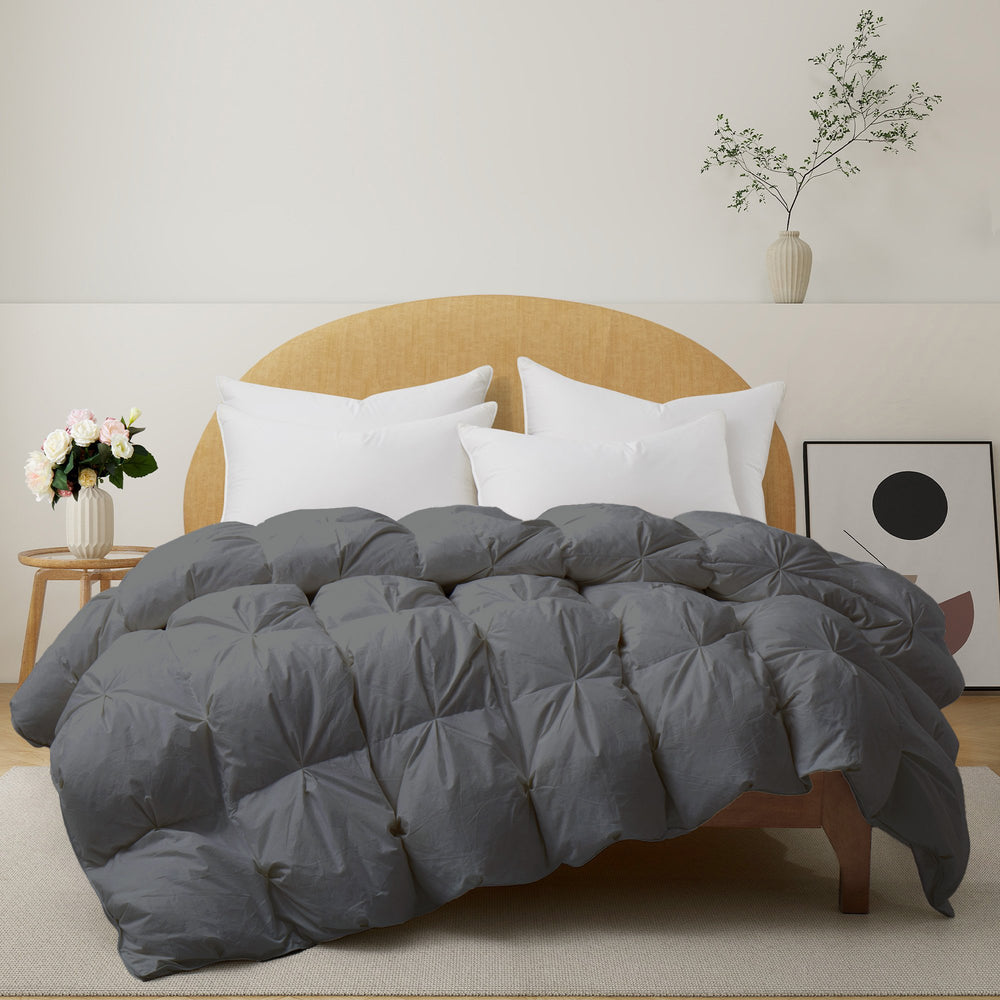 Goose Down Feather Comforter Duvet Insert - All Season Bedding Comforter with Corner Tabs - Fluffy Soft Goose Down Duvet Image 2