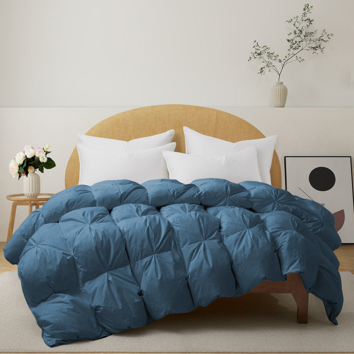 Goose Down Feather Comforter Duvet Insert - All Season Bedding Comforter with Corner Tabs - Fluffy Soft Goose Down Duvet Image 3