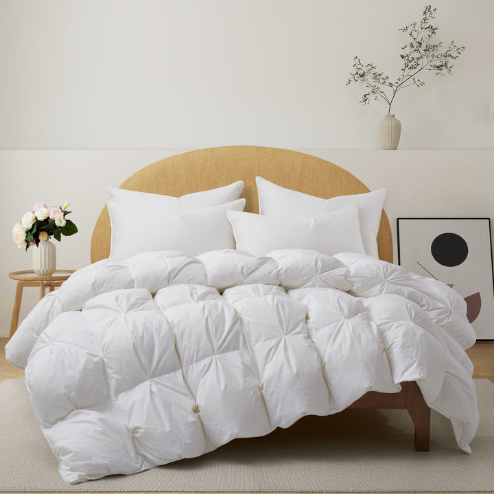 Goose Down Feather Comforter Duvet Insert - All Season Bedding Comforter with Corner Tabs - Fluffy Soft Goose Down Duvet Image 4